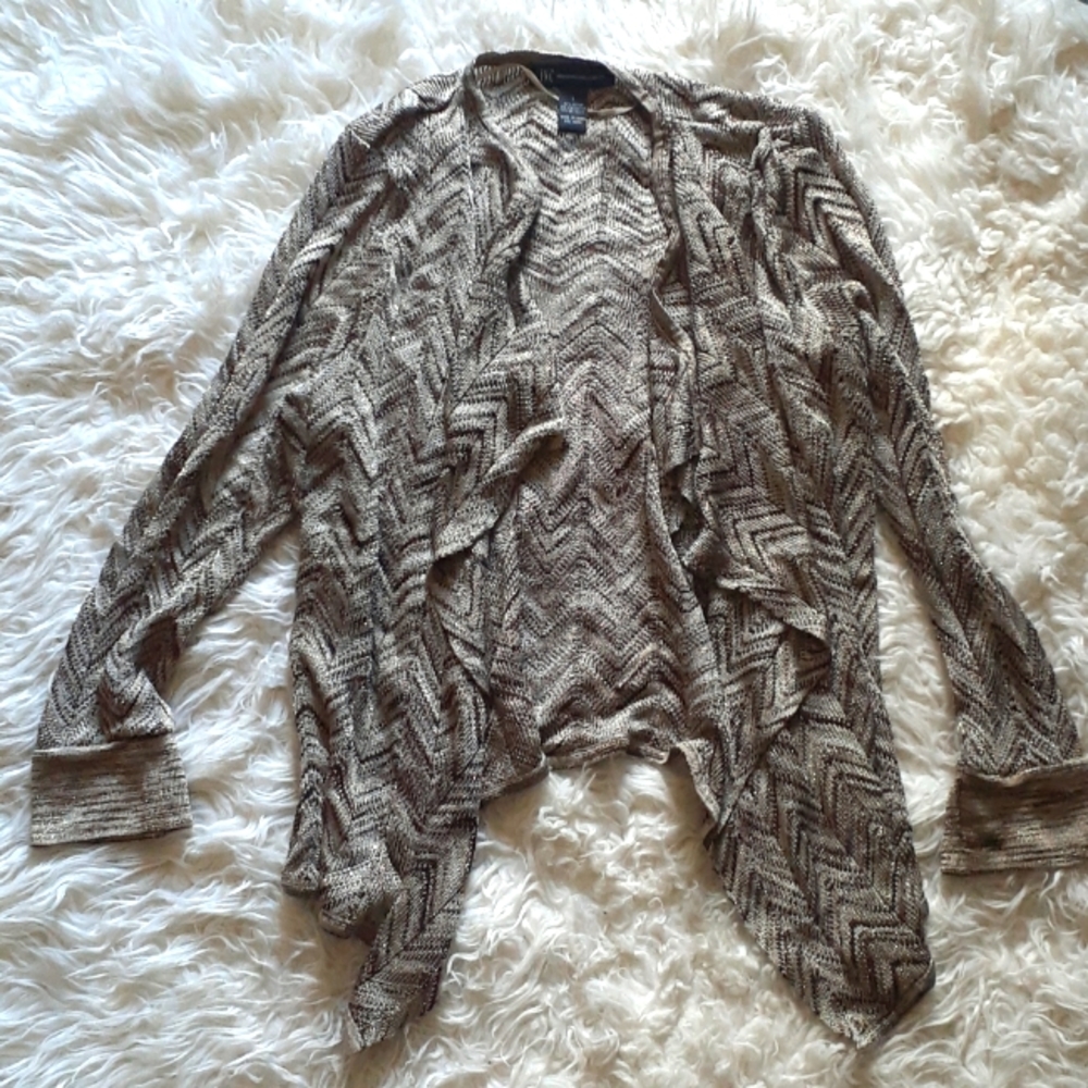 INC International Concepts Metallic Knit Cardigan